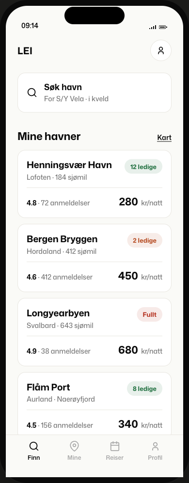 Discover and Mine havner